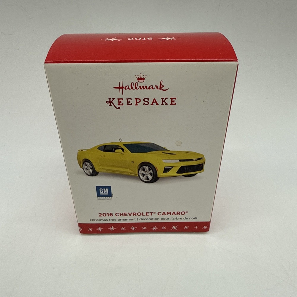 Hallmark Keepsake Ornament 2016 Yellow Chevrolet Camaro Christmas Tree Holiday